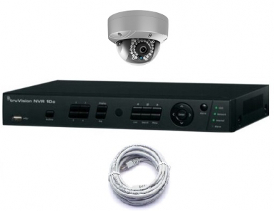 Truvision 4 Kanaals NVR digitale recorder met PoE en 2x 1,3MP do